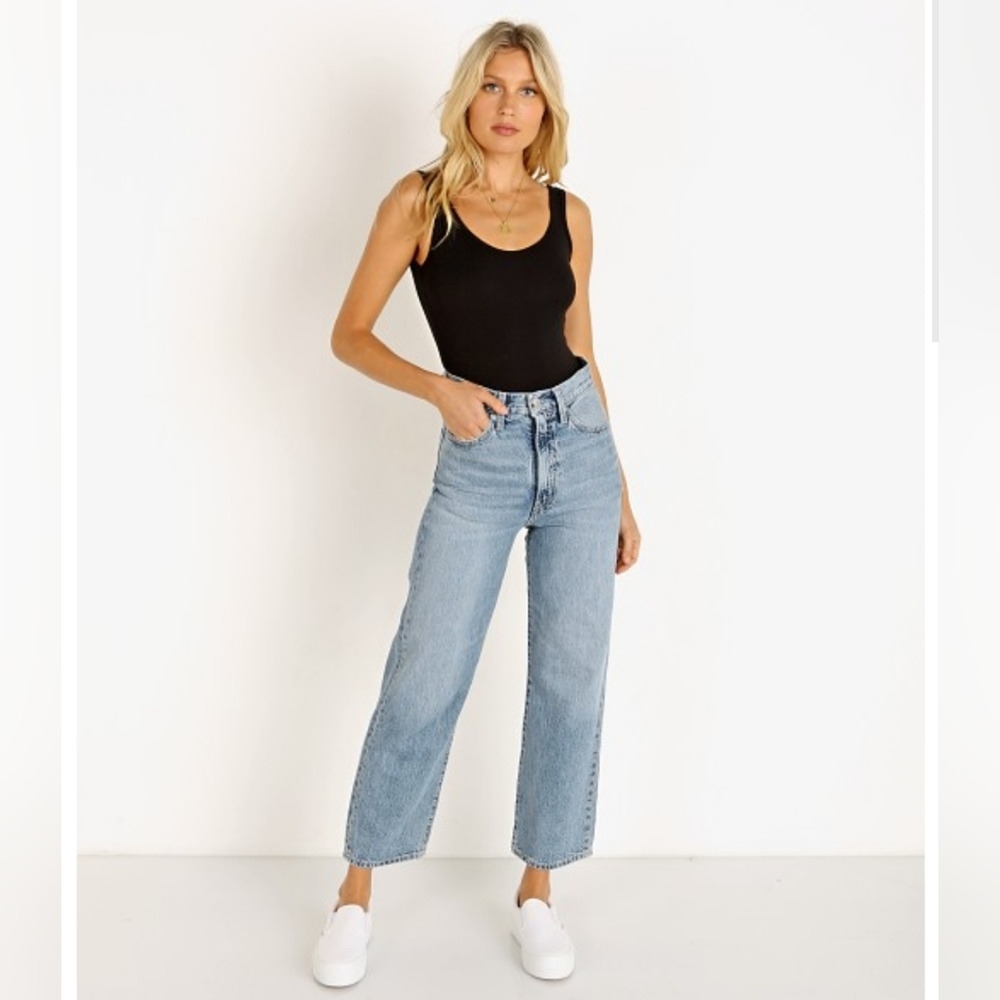 Levi's Wellthread Ribcage Straight Moon Stone Indigo Hemp sz 28